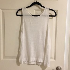 White linen Everlane tank top - medium